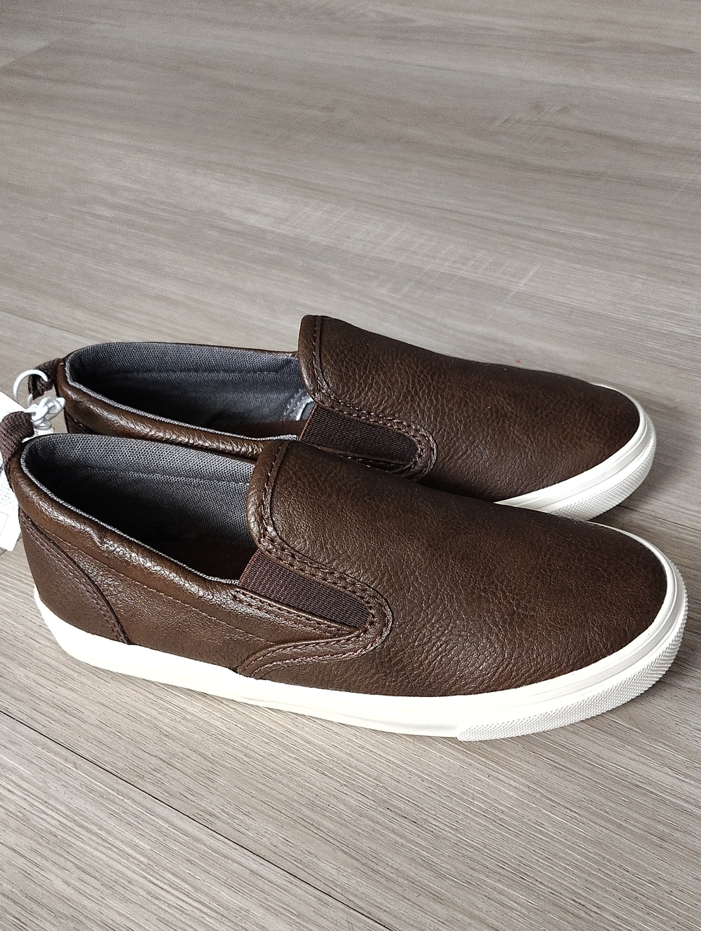 Old Navy Brown Slip-On Casual Loafers with White Soles